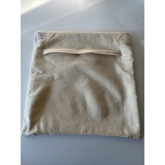 Handmade In Kashmir  embroidered Throw Pillow Case 18x18 Wool Cotton Blend - Picture 3 of 7